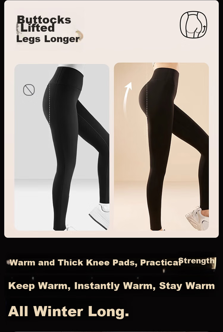 LangSha Shark Leggings for Women, Black Base Layer Pants for Outdoor Wear, Thick Autumn And Winter Style 2024 New Fleece-Lined Fitness Yoga Pants 8