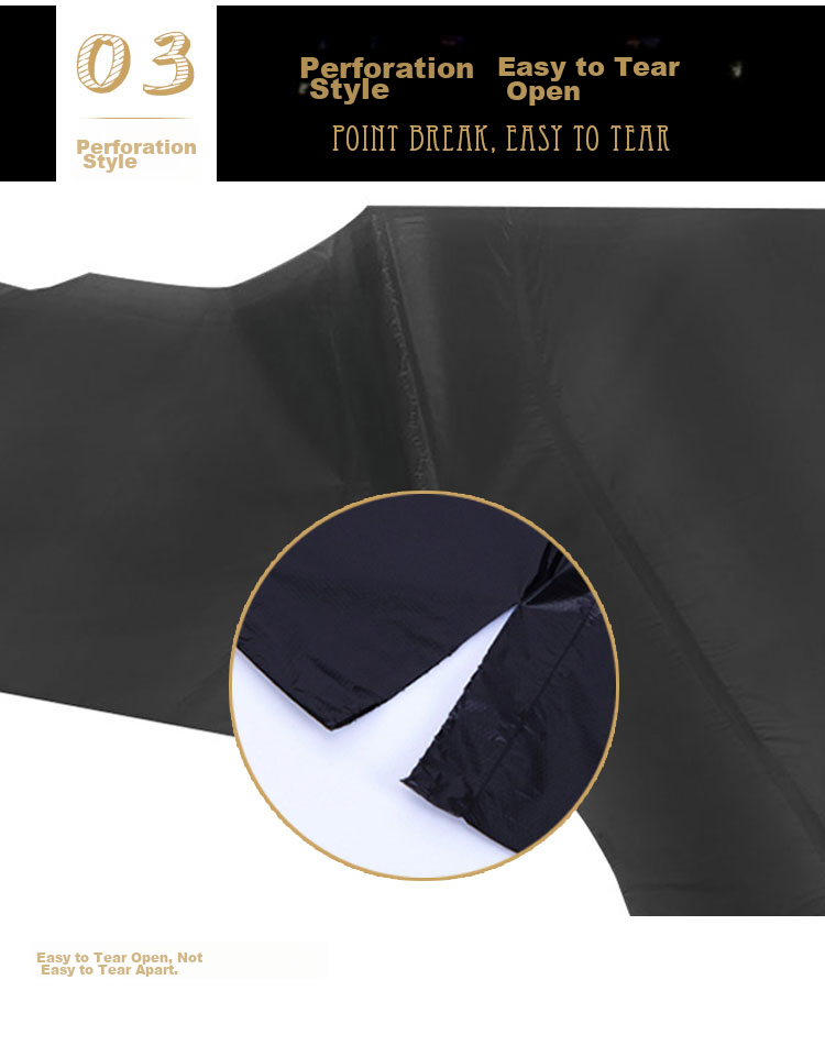 Lide Vest-Style Garbage Bags, Black, 50*60cm, 90 Pieces, Single-Sided, 1.2 Microns Thick, Large Size, Biodegradable Trash Bags 8