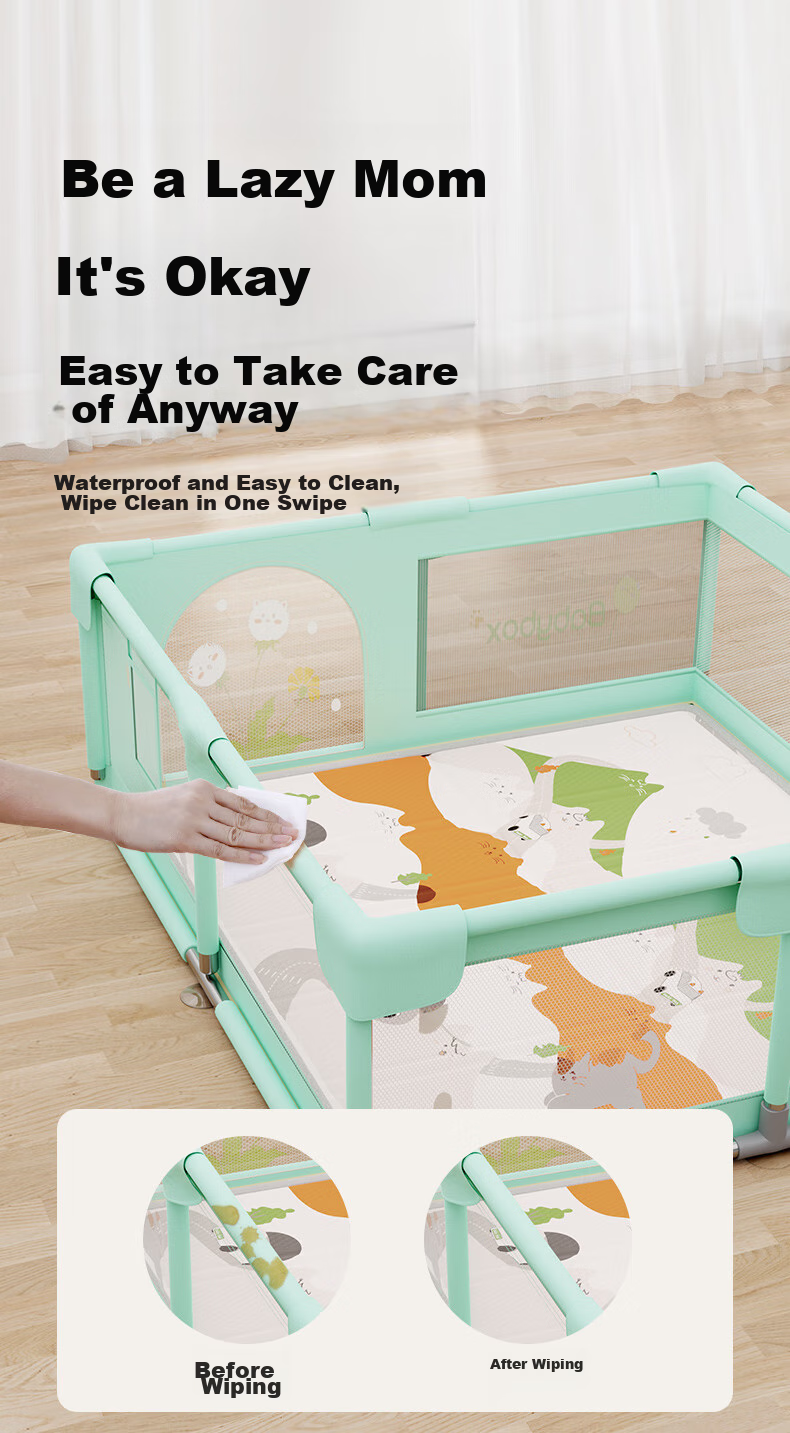 Beiboshi Babybox Antibacterial Baby Playpen, Crawling Mat, Fence, Infant Play Mat, Floor Barrier 16