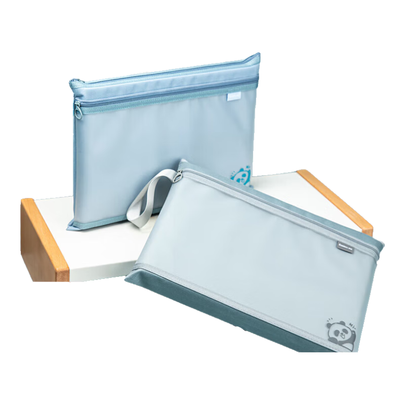 COMIX A4 File Folder, Elementary School Subject Classification Bag, Double-Layer Zipper Stationery Bag, Exam Handheld Homework Subject TPU Storage Test Paper Bag, Tutoring Bag EA305 Gray/single Piece
