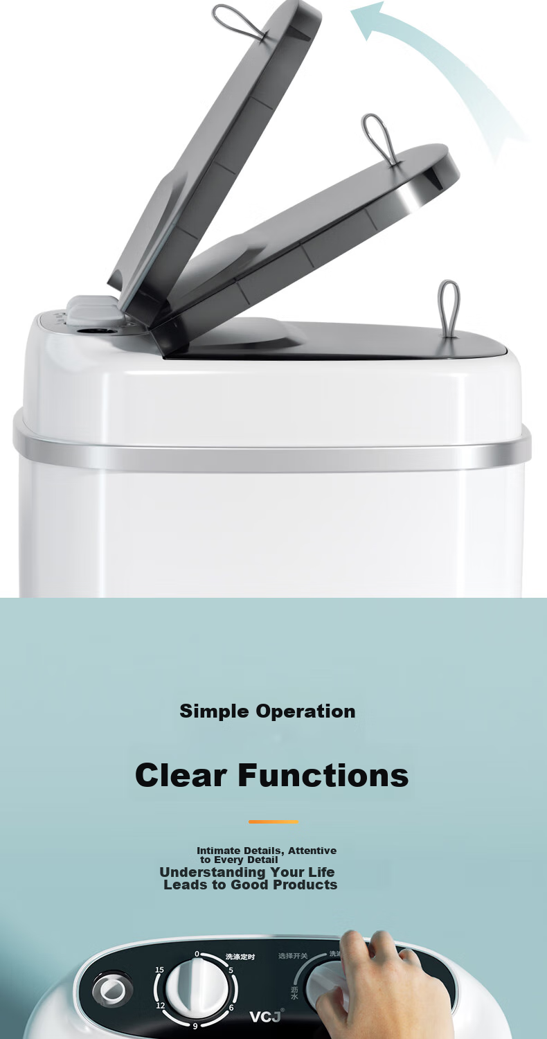 VCJ Home Small Mini All-In Washing And Deodorizing Machine, Large Capacity, Lazy Person's Gadget, Clean And Odor-Free, XP30-75 White 11