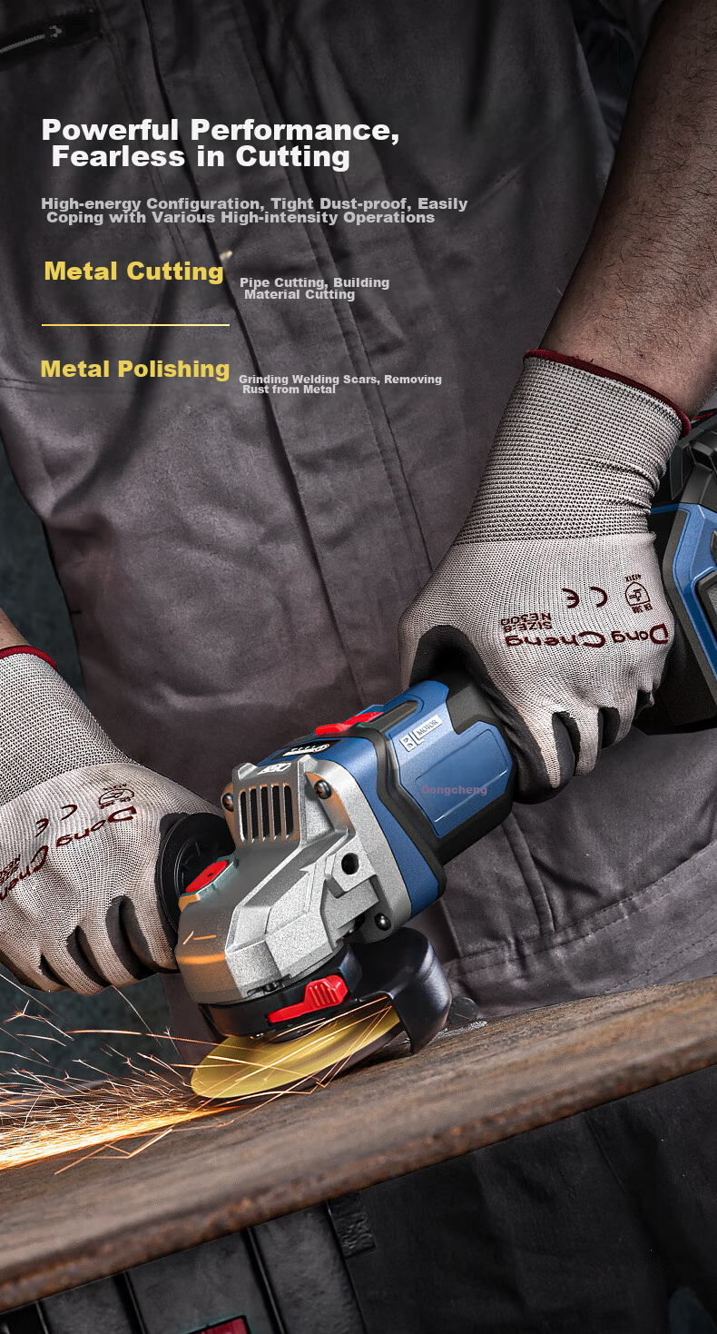 Dongcheng Brushless DCSM04-100E Cordless Angle Grinder, Lithium Battery Grinding Machine, Cutting Machine, Polishing Machine, Household Hand Grinder 3