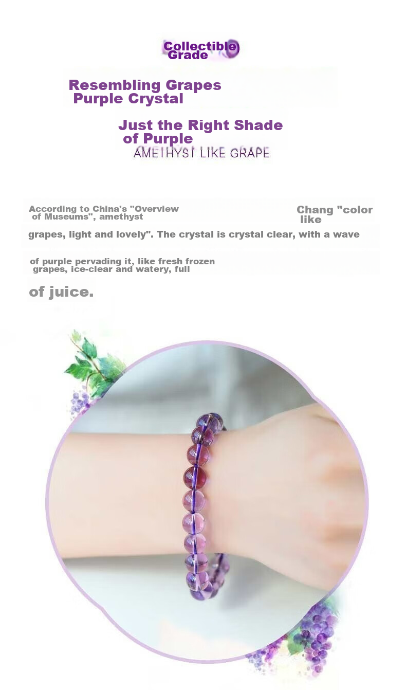 Yuyouqing [Passing The Exam Transfer] Natural Amethyst Bracelet for Men And Women, Emotional Stability Wisdom Wealth-Attracting Beaded Bracelet, Gift for Boyfriend Girlfriend 2