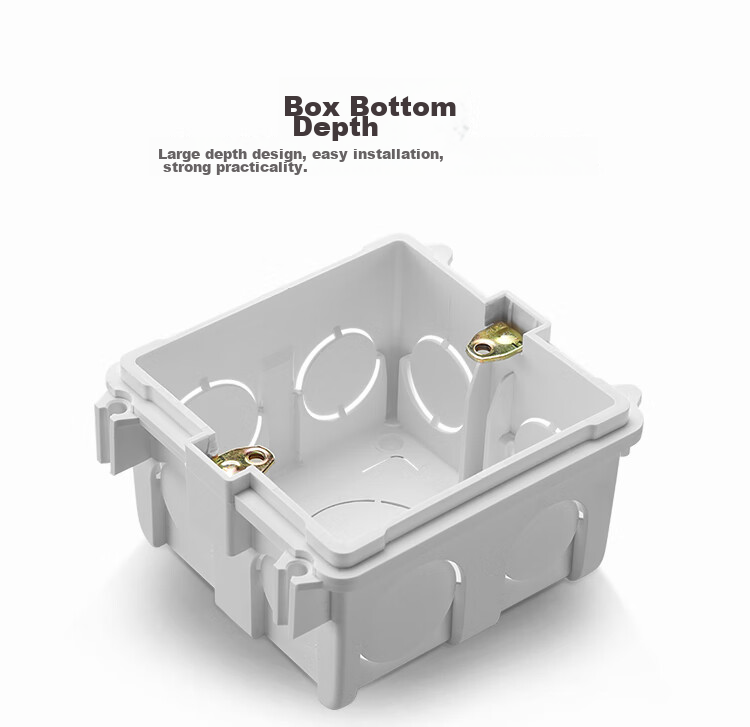 BULL 118-Type Switch Socket Wiring Box, Nine-Hole Socket Concealed Box, Wall Socket Base Box 3-Gang Concealed Box H15 (Suitable for 156mm Panel) 5
