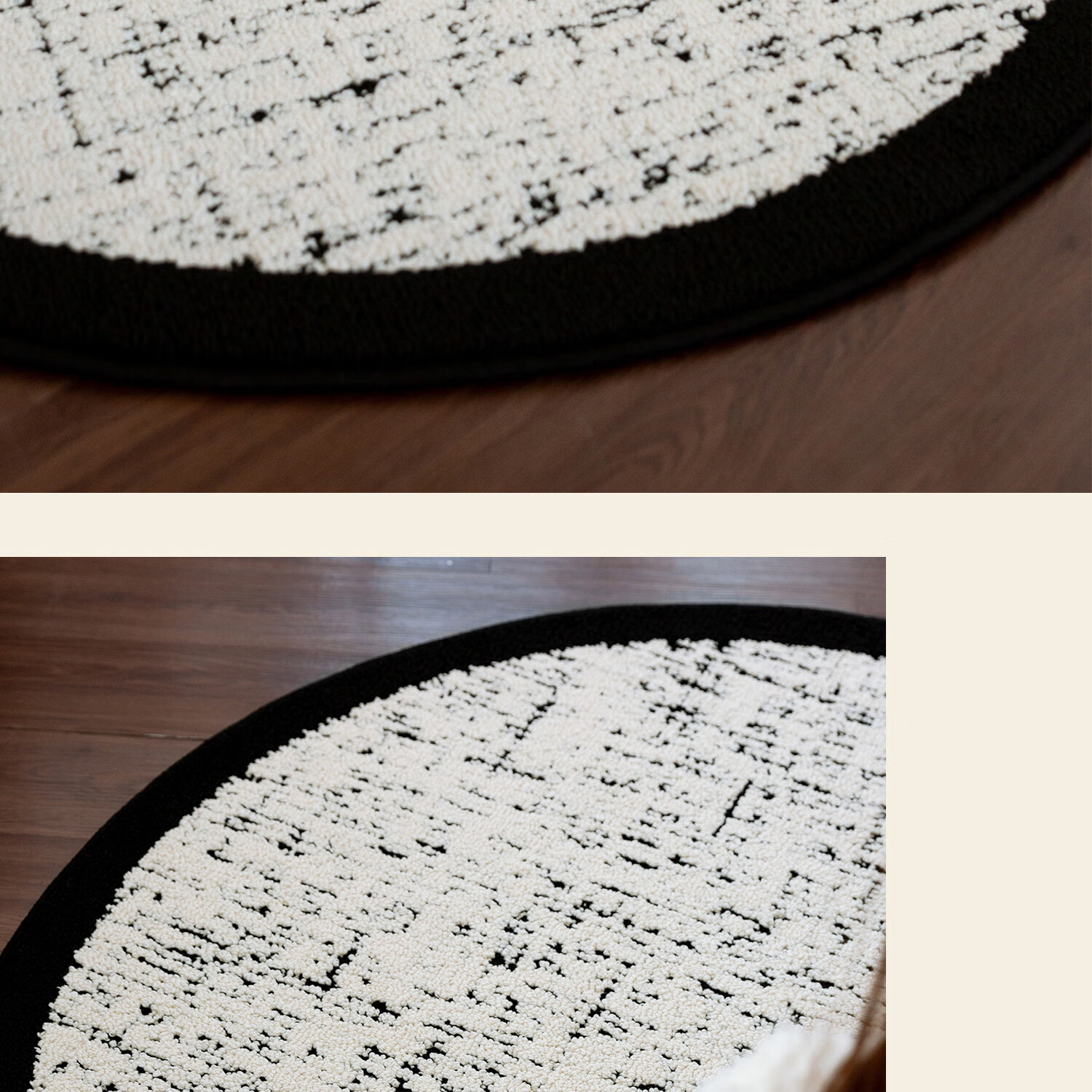 Shengwaluding Circular Carpet Mat for Bedroom, Sofa, Living Room, Luxurious Feel, Waterproof, Stain-Resistant, Washable Bedside Rug, Computer Chair Floor Mat 22