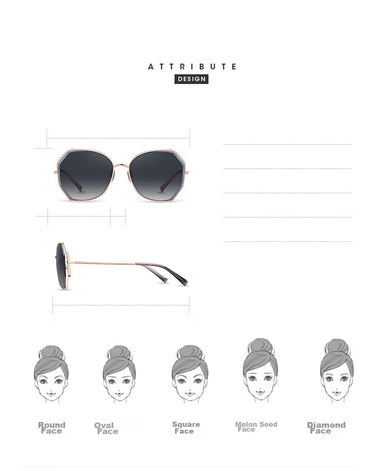 HELEN KELLER Polarized Sunglasses for Women, Gift-Giving, High-End Feel, New Style, Sun Protection, Driving-Specific UV Protection Glasses 3