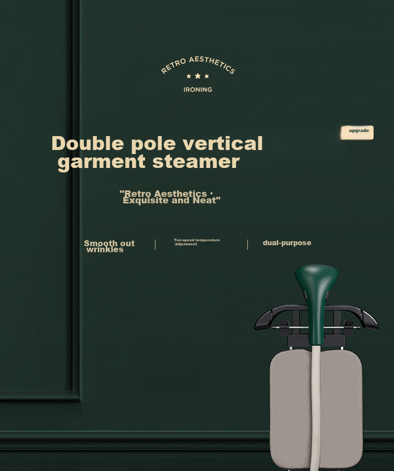 AUX Upright Garment Steamer, 40g/min High Steam Output, 2.3L Water Tank, Home Use Ironing Machine, Handheld Electric Iron, Clothing Store Garment Steaming, High-Power Clothes Steamer AGS-798 1