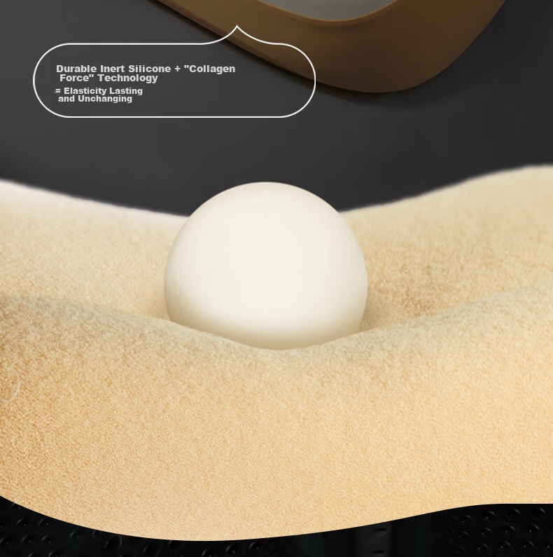 Let's Sleep Silicone Toast Pillow for Adults, Mother And Baby Class A, Cervical Spine Memory Pillow, Slow Rebound High Breathable Nipple-Level Material 12