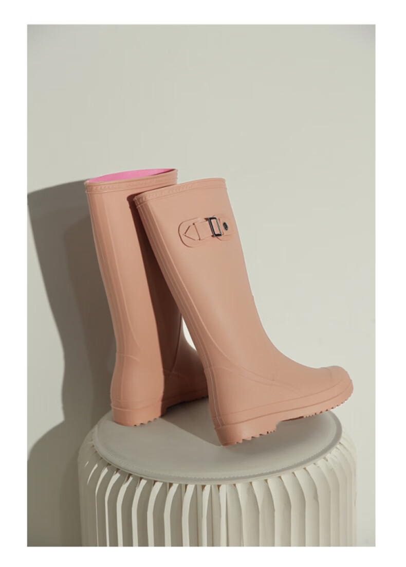 Warrior Rain Boots for Women, Fashionable Adult Tall Rain Boots, Water Shoes, Rubber Shoes, Overshoes, Water Boots HL873 Khaki Size 38 4