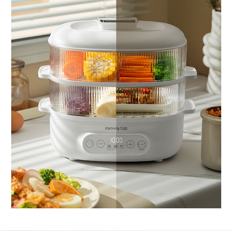 Joyoung Egg Cooker, Steamer, Hot Spring Egg Machine, Smart Timer with Auto Shut-Off, Egg Cooking Device for Soft-Boiled Eggs And Tea Eggs, Compact All-In Breakfast Steamer GE361 5