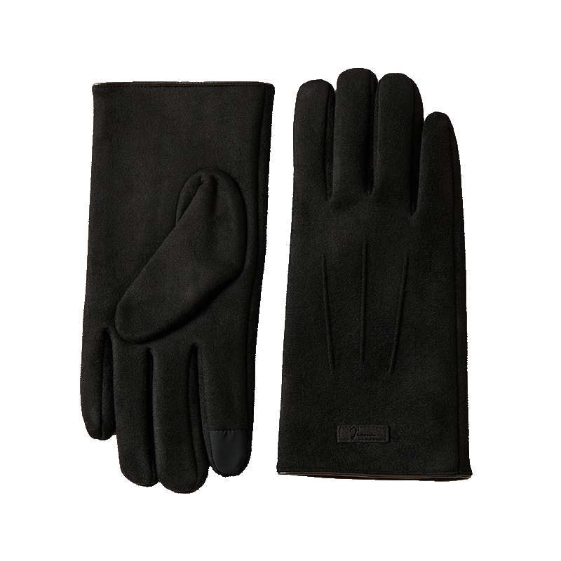 JIUMU Warm Gloves for Men, Winter Thickened Fleece-Lined, Suitable for Cycling And Driving, Windproof And Cold-Resistant, Touchscreen Compatible