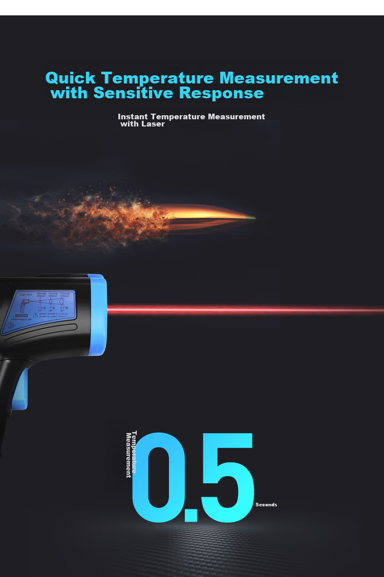 CEM AR842A+ Non-Contact Infrared Thermometer High-Temperature Industrial Temperature Gun Infrared Temperature Meter 4