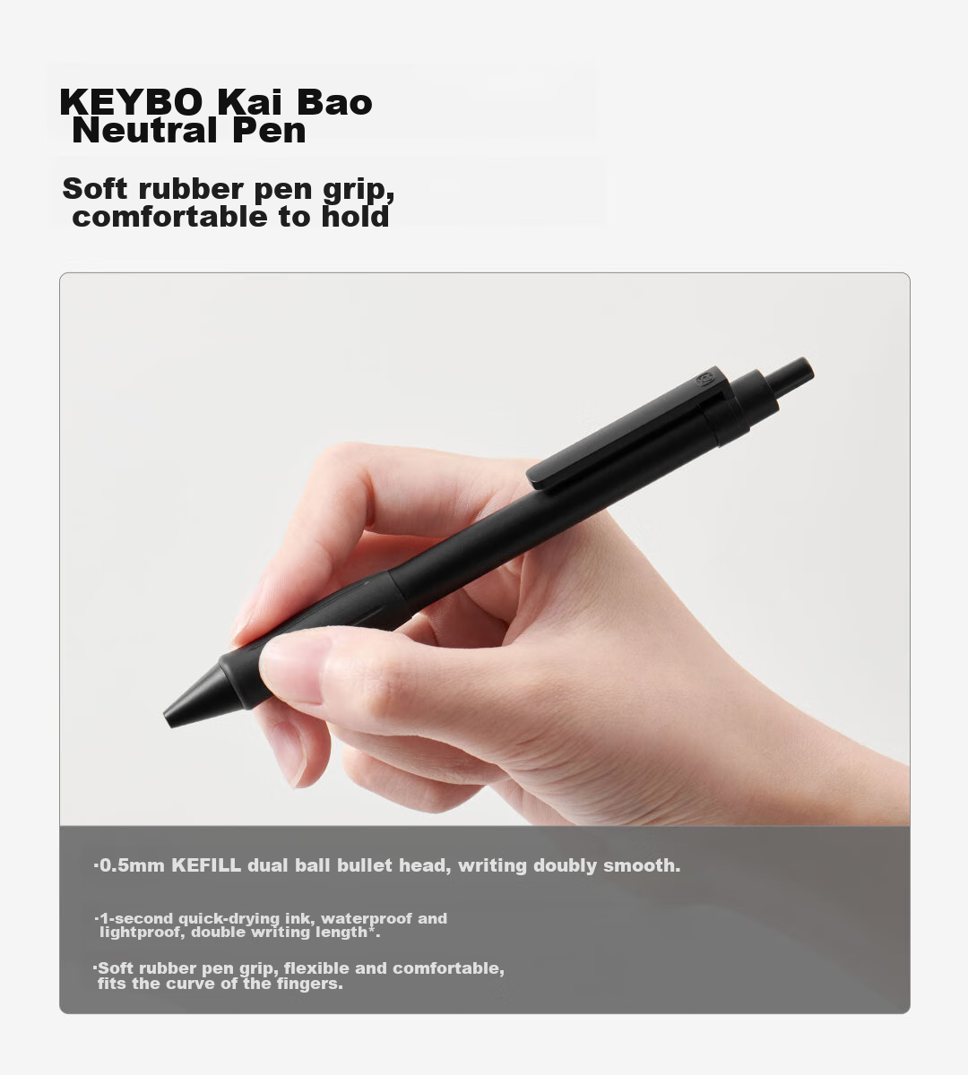 KACO CWIA Certified Exam Pen 0.5mm Black Gel Pen Smooth Quick-Dry Retractable Student Writing Pen Carbon Ballpoint Pen 5-Pack 5