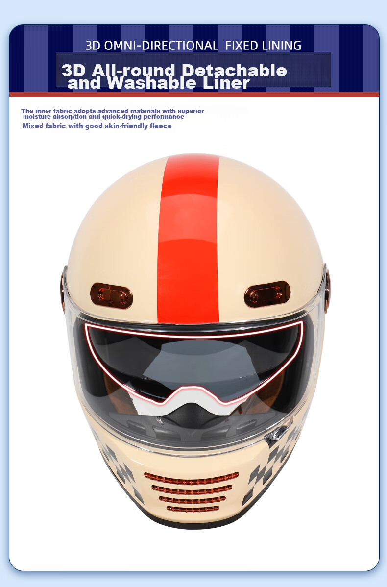 ZNP AM912 Gray White Pirate 2XL 3C Certified Retro Motorcycle Electric Helmet Unisex All-Season 6