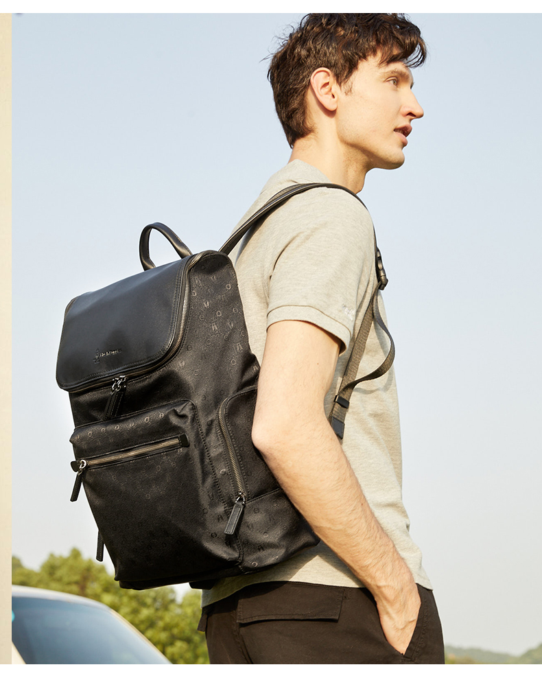 Hush Puppies Business Backpack, Large Capacity Men's Laptop Bag, Multifunctional Birthday Gift for Boyfriend 7