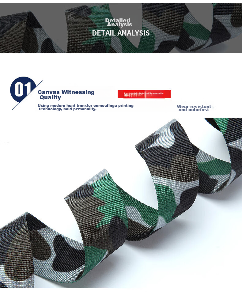 JEVI Military Training Belt for Students, Unisex Children's Camouflage Uniform Canvas Belt for Primary, Middle And High School Students, Youth Waist Belt 5