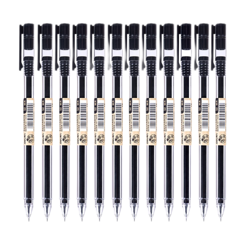 Deli (Deli) Lianzhong San Yuan Exam Gel Pen Signature Pen, Black, 0.5mm Full Needle Tube, 12 Pens/box S115