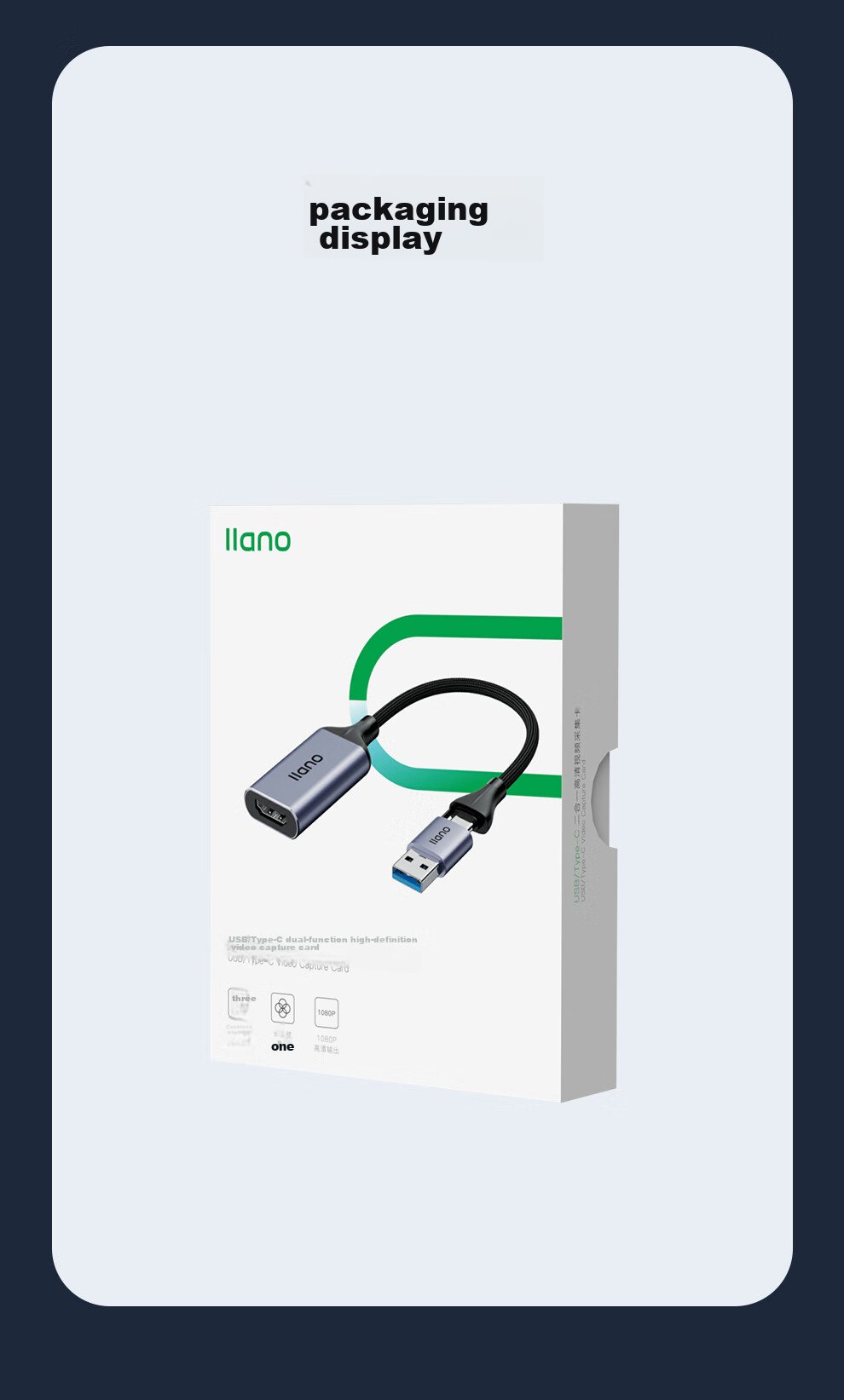 Llano HDMI Video Capture Card for Live Streaming, 4K 60Hz, Compatible with Sony And Canon Cameras, High-Definition Recording, PS5/Xbox/Switch Gaming, Laptop, IPad, Mobile Phone A320 16