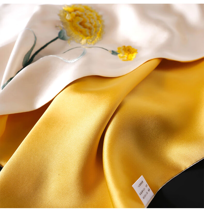 Hangsifu Silk Mulberry Silk Suzhou Embroidery Scarf, Flower Pattern Gift Box, Shawl, Outer Wear, Birthday Gift for Mom, High-End Mid-Autumn Festival Present 17