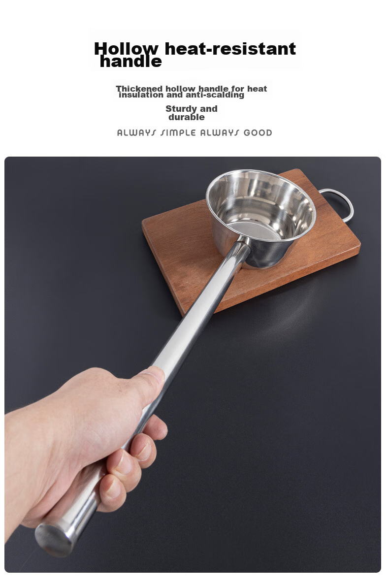 Golden Key Stainless Steel Thickened Flat Bottom Water Scoop 20cm Commercial Water Ladle Large Soup Spoon GK-SS200 7