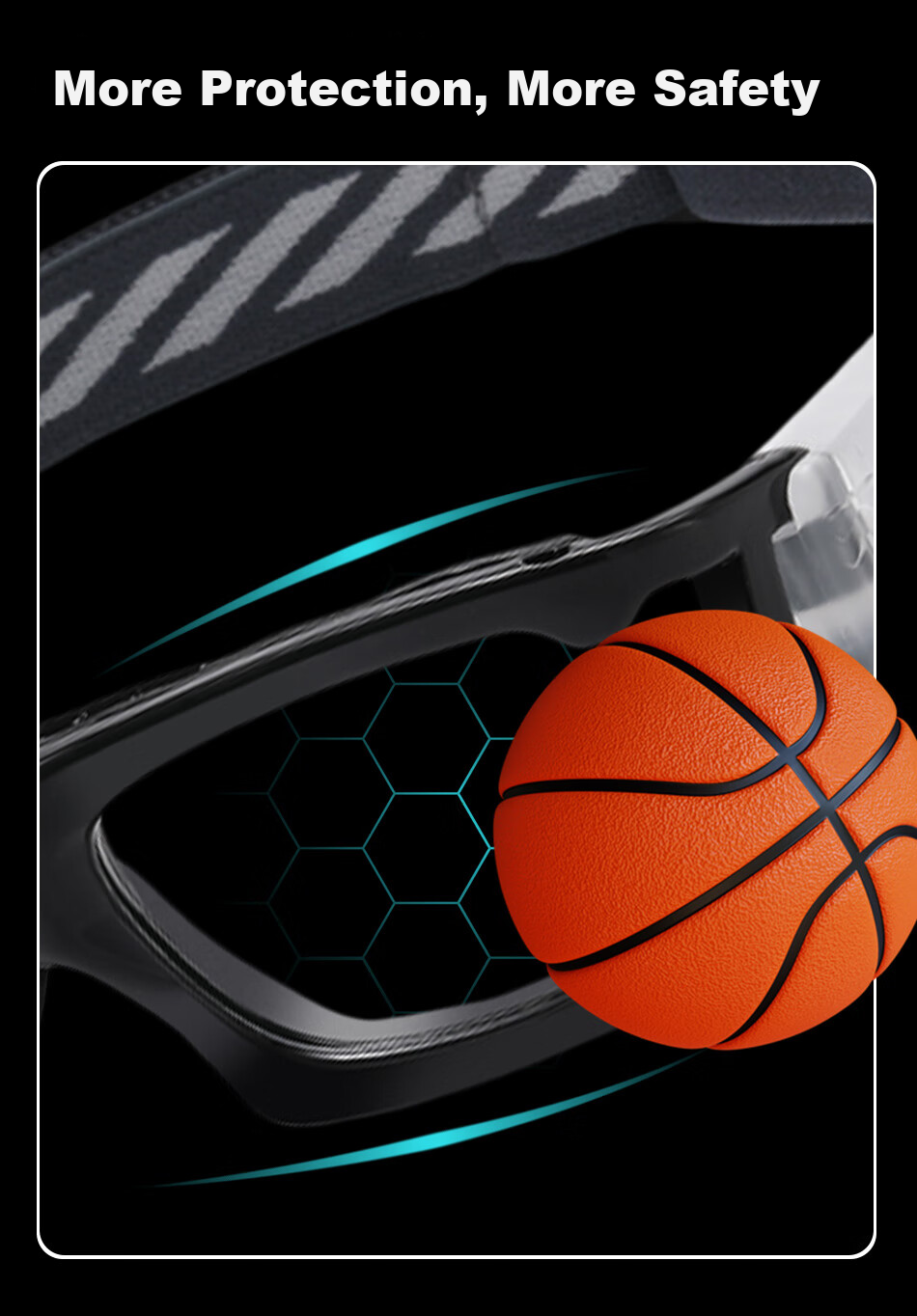 SooGree Sports Glasses for Nearsightedness, Soccer Goggles, Basketball Glasses, Anti-Fog Competition Eyewear Frame for Soccer, Prescription Available 4