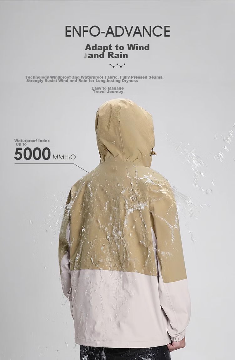 CAMEL Outdoor Single-Layer Rain Jacket TG013 Oak Gray/coconut Color, Women's S 10