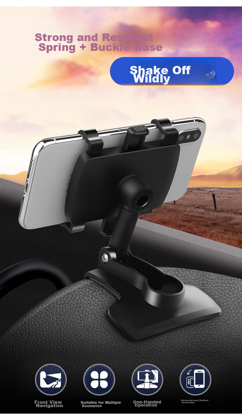 Kylie Car Phone Holder Rearview Mirror Phone Mount High-Deer Navigation Bracket Multifunctional Car Phone Holder Car Accessory + 3-in-1 Data Cable + Car Charger 7
