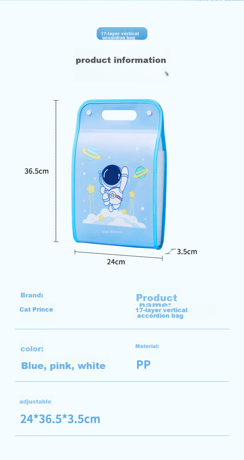 [Back to School Essential] Maotaizi Elementary School Student Exam Paper Storage Bag, Large Capacity Accordion File Folder with Handle, Classified Handheld File Organizer, Children's Exam Paper And Textbook Storage Pouch, Organizing Tool for School Supplies 11
