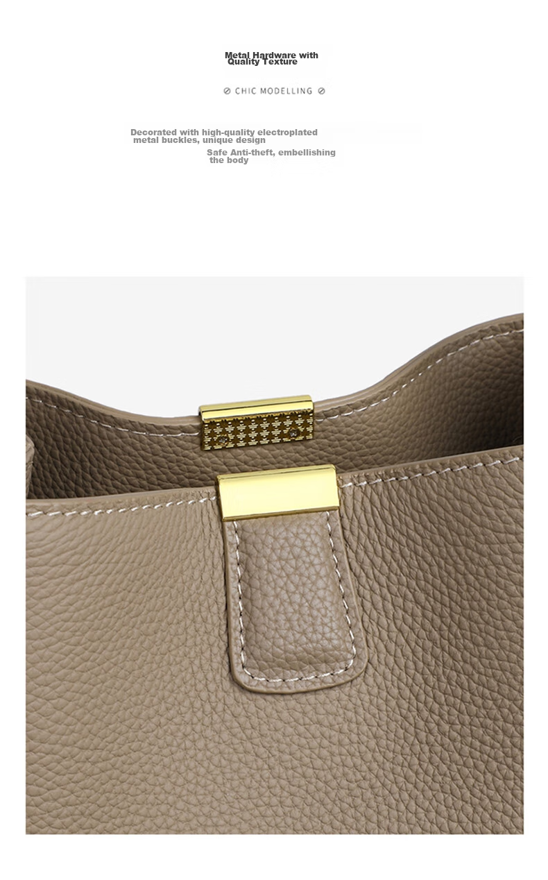 Viney Women's Handbag, Cowhide Bucket Bag, Luxury Crossbody Shoulder Tote Bag, Practical Birthday And Mother's Day Gift for Mom 10