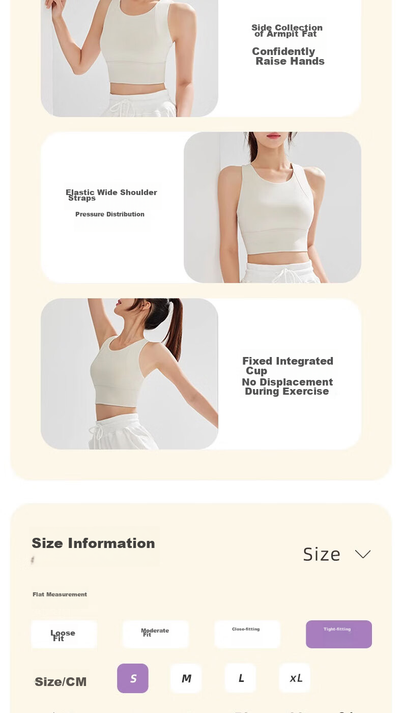 LangSha Yoga Tank Top Sports Bra for Women, Running High-Intensity Shock-Absorbing Fitness Training Pilates, Cocoa Color, Size S 5