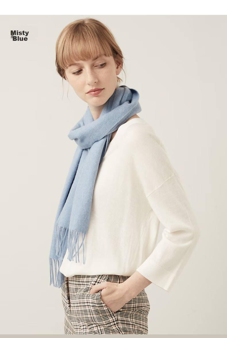 Hengyuanxiang Scarf for Women, Autumn And Winter Pure Wool Neck Warmer, Birthday Gift for Mothers And Elderly, Corporate Annual Meeting And National Day Festival Gift Box Set 25