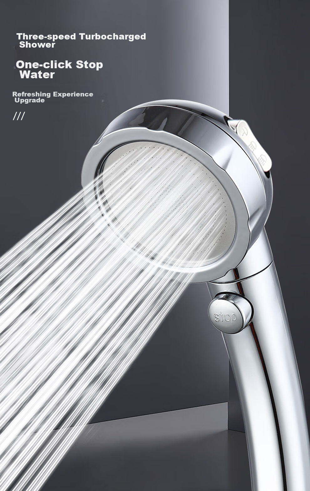 Larsd High-Pressure Shower Head Set, Handheld Shower Head, Shower Head And Flexible Hose Two-Piece Set LD3772 1