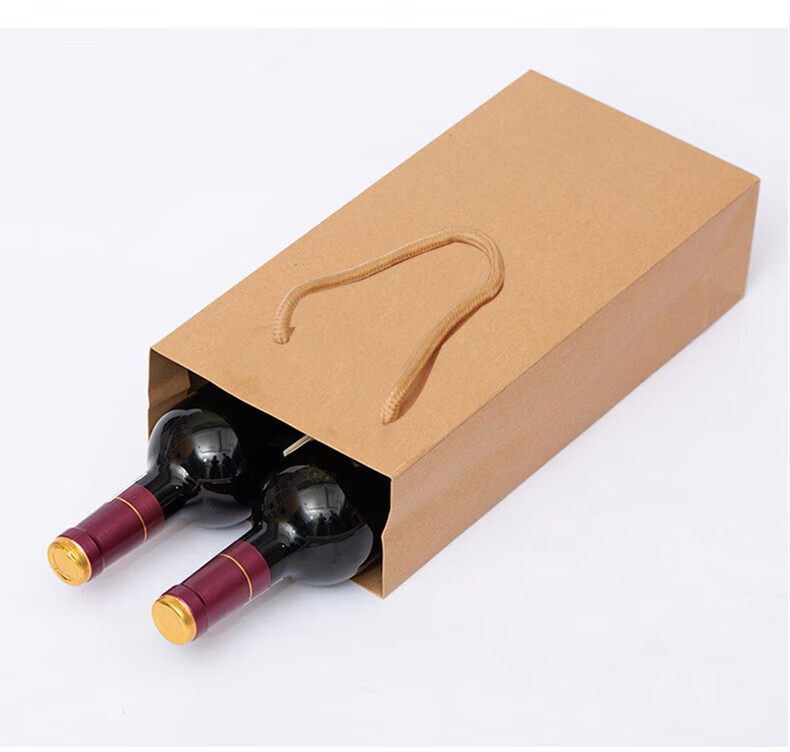 Chaojijiapin Double Wine Gift Bags, Leather Paper Bags, Champagne And Grape Wine Cigarette Packaging Bags 1