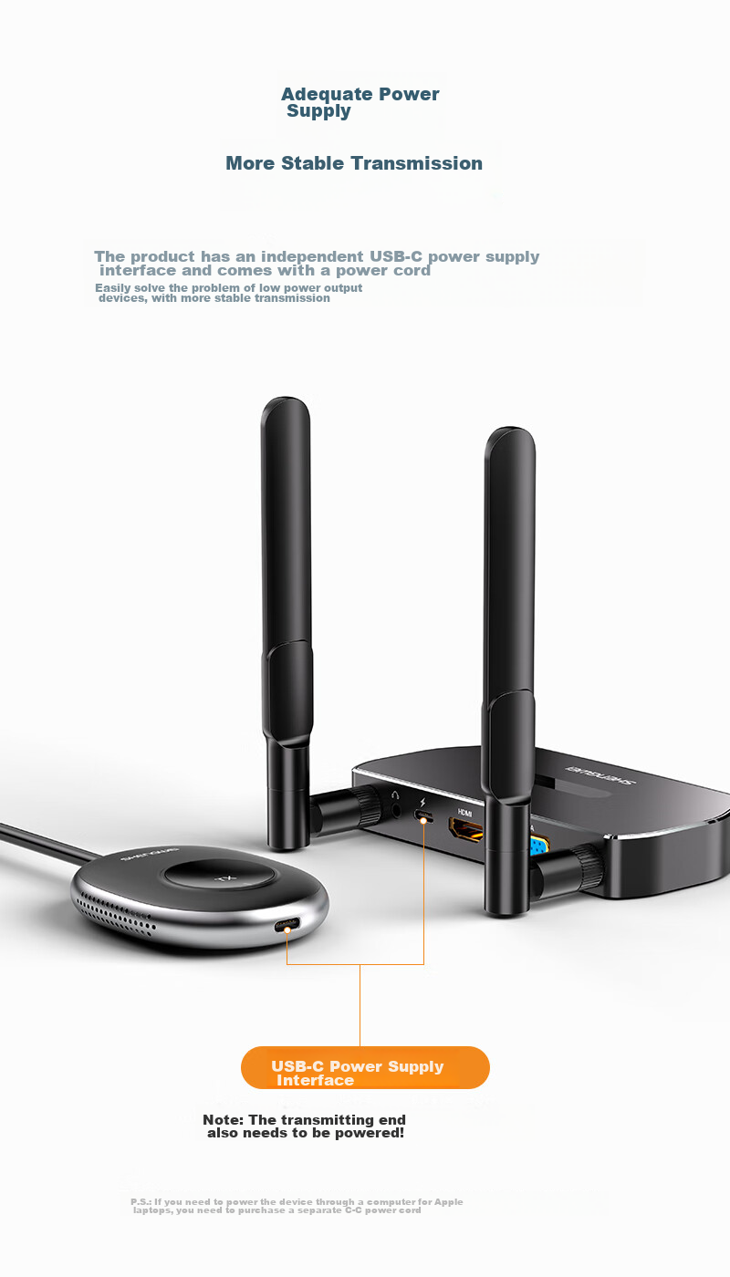 Shengwei HDMI Enterprise-Grade Wireless Screen Mirroring Device, High-Definition Conference Sharing, Laptop to Projector TV Transmitter, Point-To 50 Meters, DHD0007G 12