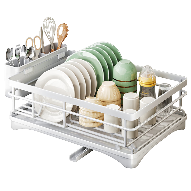 Shuaishi Kitchen Storage Rack, Draining Dish Rack, Bowl And Plate Drainer, Utensil Organizer Box, Dish Rack, Draining Shelf