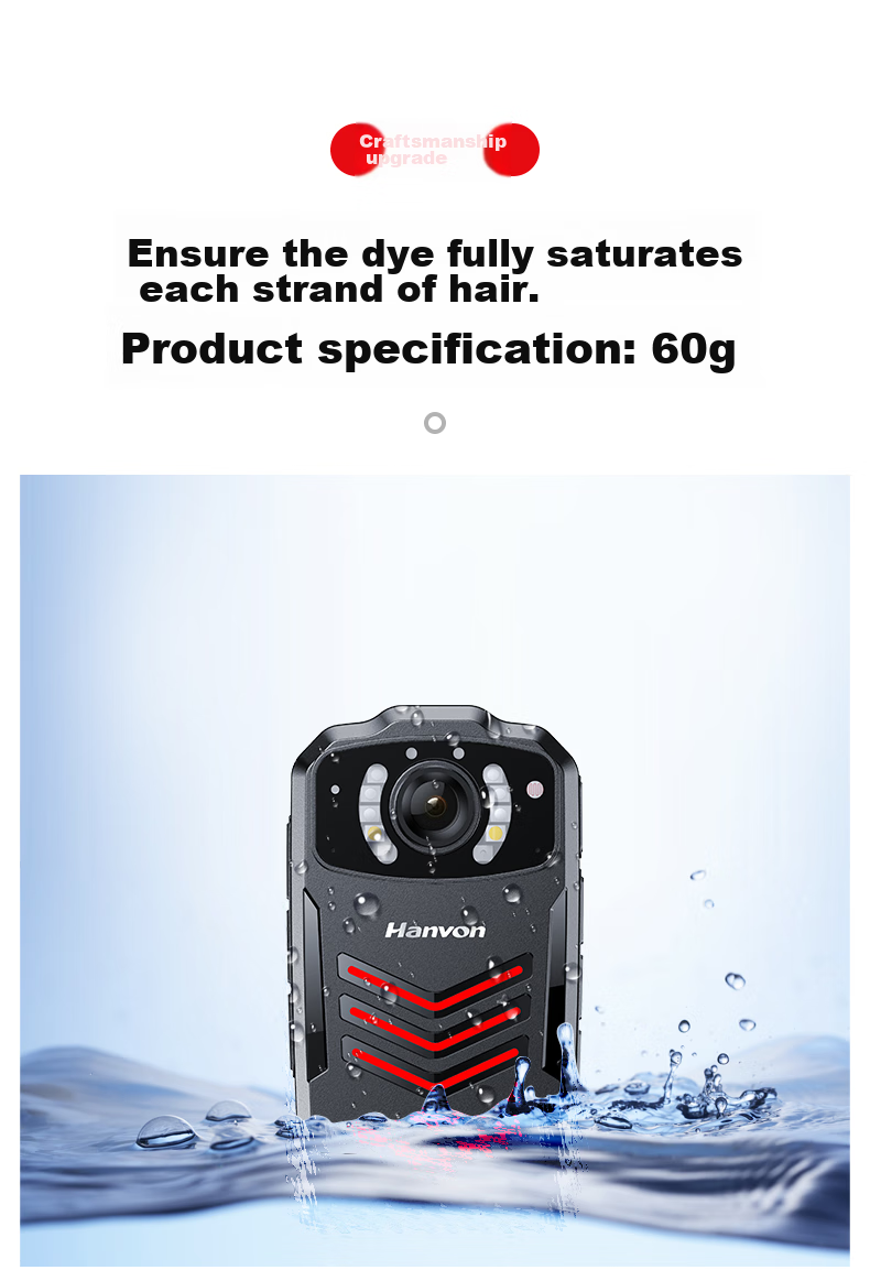 Hanvon Law Enforcement Body Camera, 32GB Professional High-Definition Infrared Night Vision Mini Portable 22-Hour Ultra-Long Video Recorder K2 6
