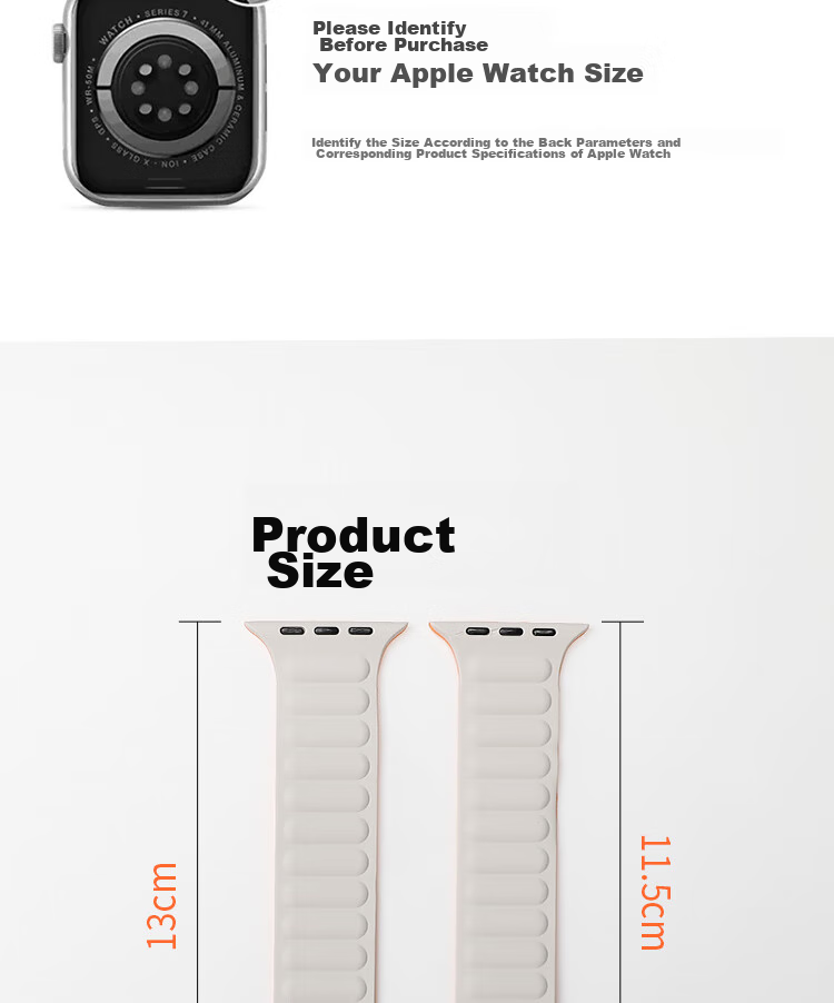 ESCASE Apple Watch Band Compatible with Apple Watch Series 11 49mm, Magnetic Liquid Silicone Strap, Skin-Friendly Breathable Lightweight Design, Orange 14