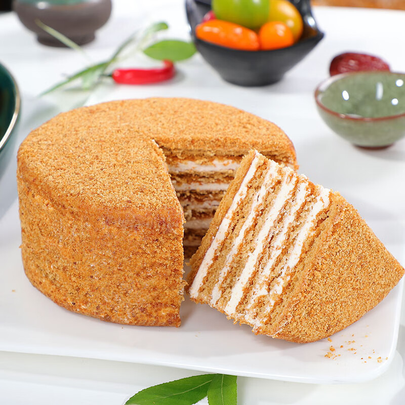 俄麦诺 俄式提拉米苏蛋糕 原味320g 休闲零食面包甜点西式糕点 饼干蛋糕