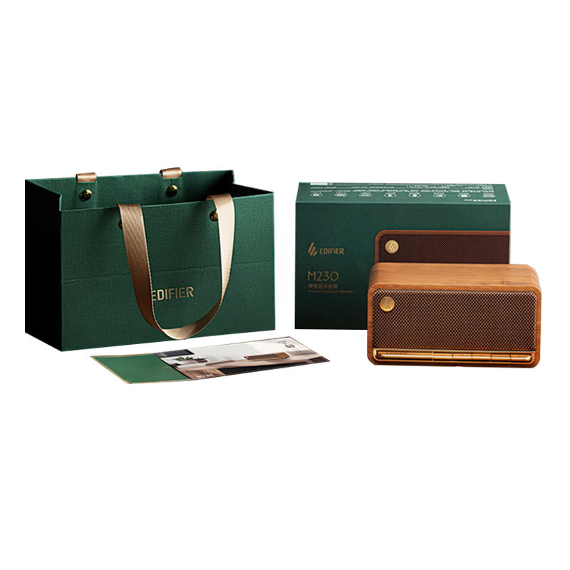 EDIFIER M230 Limited Edition Gift Box, High-Fidelity Retro Bluetooth Portable Speaker, Exquisite Gift Box, Desktop Speaker, Graduation Gift