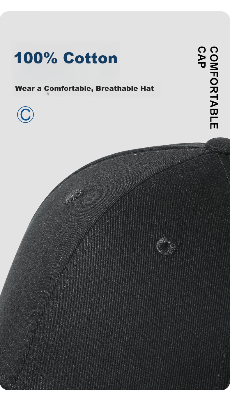 CACUSS Baseball Cap for Women, All-Season Large Head Circumference Hard Top Visor Cap, Sun Protection Hat, Couple Matching Versatile Face-Slimming Cap 2