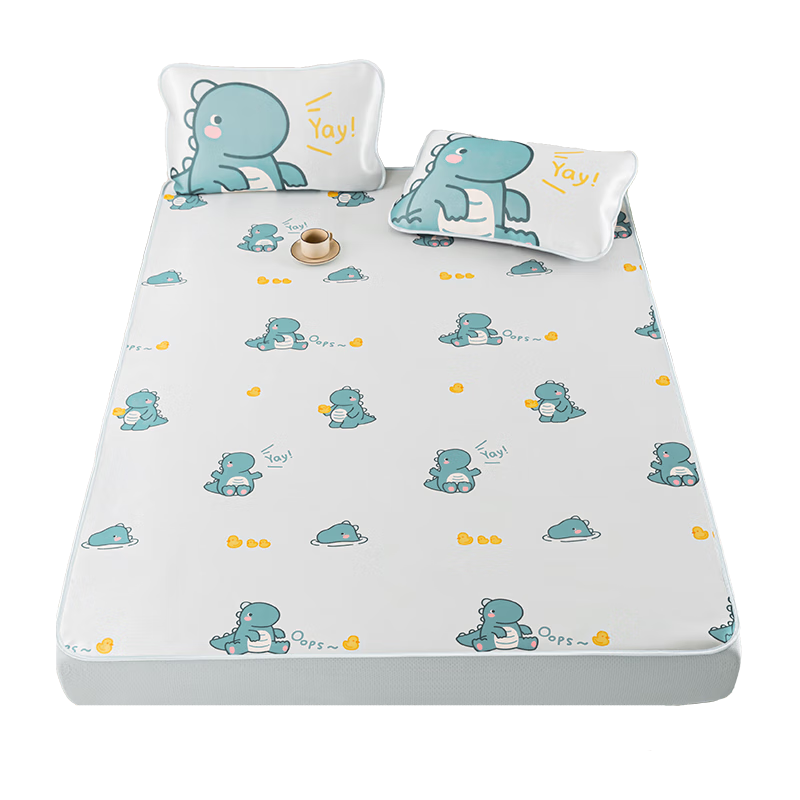 Dohia Class A Washable Soft Cooling Mat, Summer Double-Size Mat Set of Three Pieces 1.5x2 Meters [Fitted Sheet Style, Machine Washable]