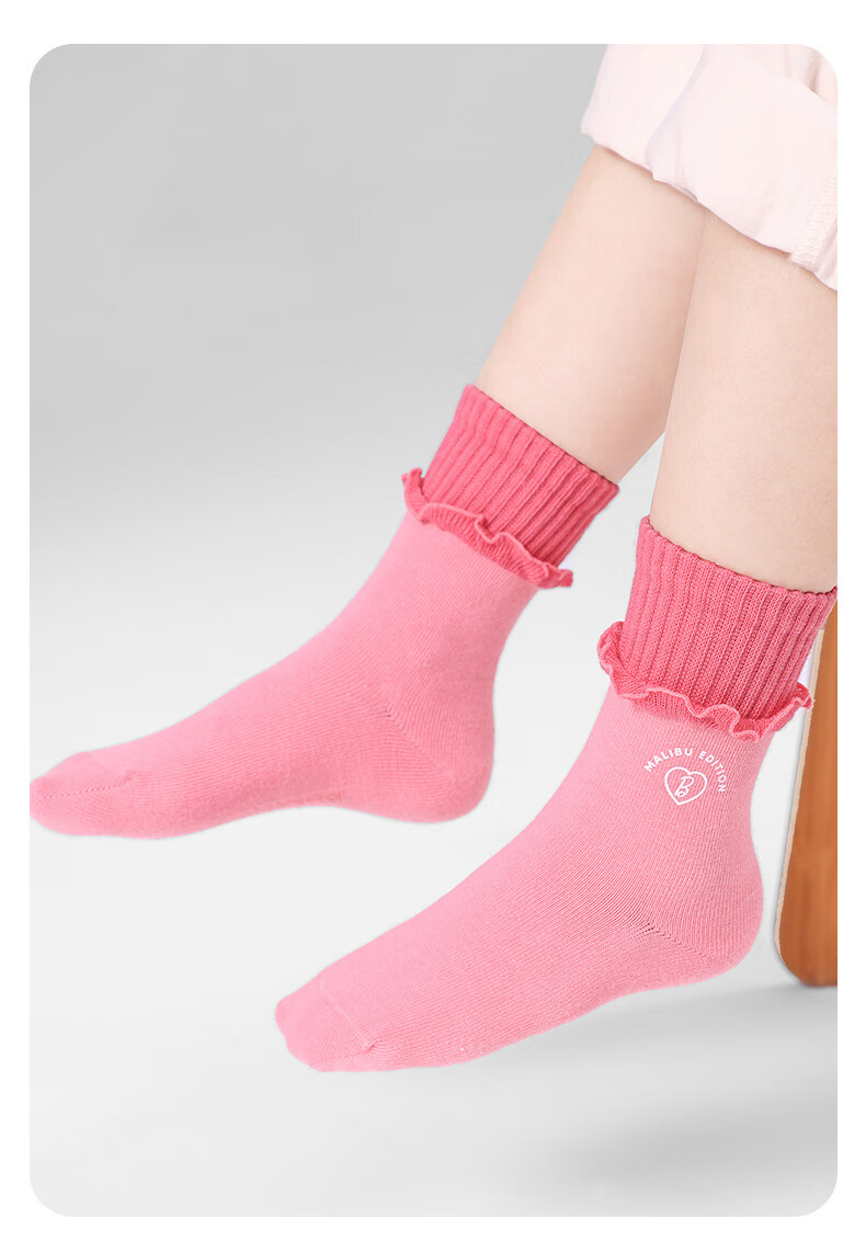Barbie Girls' Socks, Cute Mid to Big Kids Cotton Short Socks, Spring And Autumn Girls' Student Mid-Calf Socks, Children's Seamless Cotton Socks 10