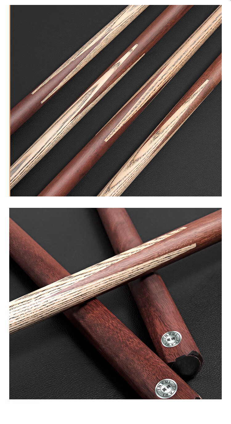INVUI Pool Cue, Small Tip Cue, Purple Heart Wood, Black Eight Billiard Cue, Detachable Snooker Cue, Z-12 10