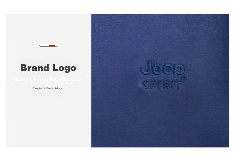 JEEP SPIRIT Men's Sweatshirt, Spring Korean Style, Round Neck Long Sleeve T-Shirt, Base Layer, Men's Clothing, Black, Size L 9