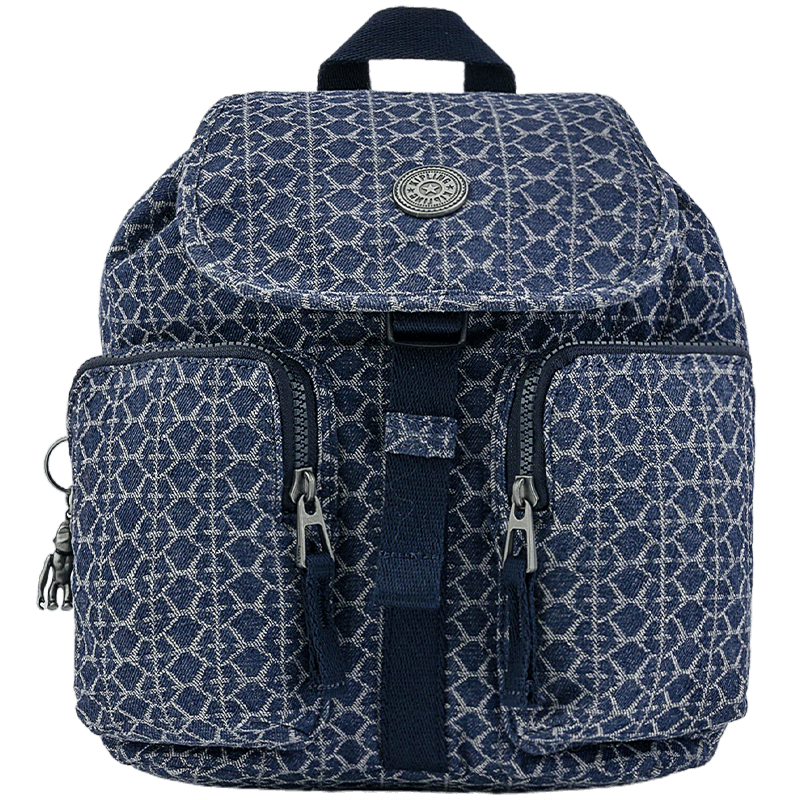 Kaipulin Lightweight Canvas Backpack Fashionable Practical Student School Bag ANTO Denim Monogram Birthday Gift