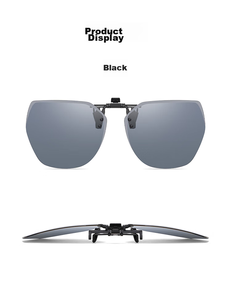 HLA Sunglasses Clip, Flip-Style Unisex, Myopia Polarized Sunglasses Clip, Black 086 16