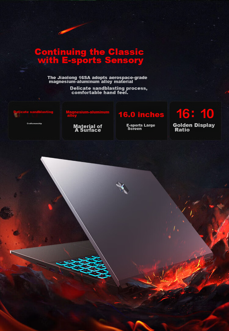 MECHREVO JiaoLong 16Pro 2026 16-inch Gaming Laptop (R9-8945HX, 32GB RAM, 1TB SSD, RTX 5070Ti, 300Hz, Gray) 5