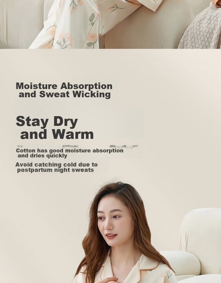 JOYNCLEON Maternity Pajamas, Soft And Breathable for Spring And Summer, Nursing Wear for Pregnant Women, Postpartum Loungewear, XL Jyz62756 4