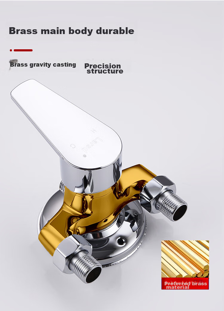 Larsd Shower Mixing Valve Set, Surface-Mounted Shower Faucet And Handheld Shower Set, Copper Body Cold And Hot Shower Switch LD56031 4