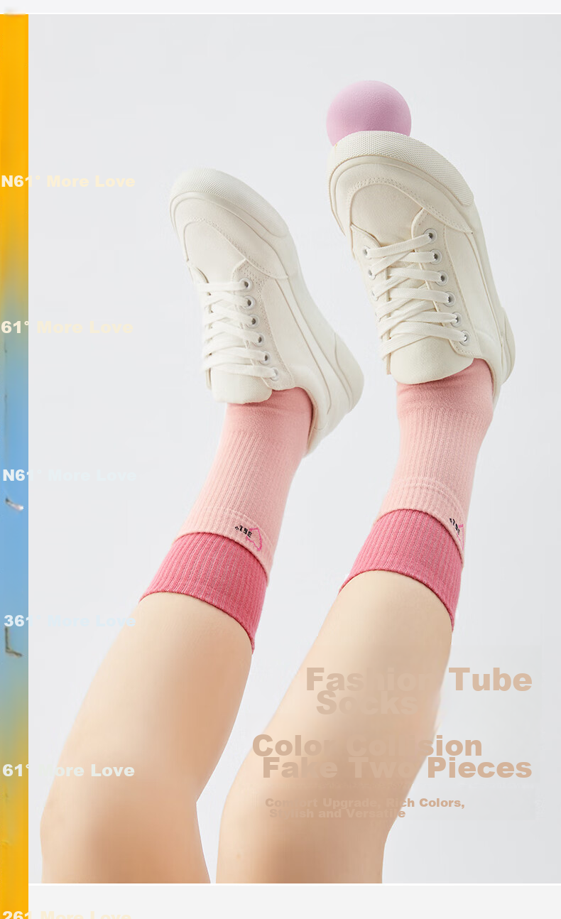 361° Sports Long Socks, Yoga Non-Slip Socks, Fitness Indoor Floor Exercise Breathable Socks, Foot And Leg Protectio 2